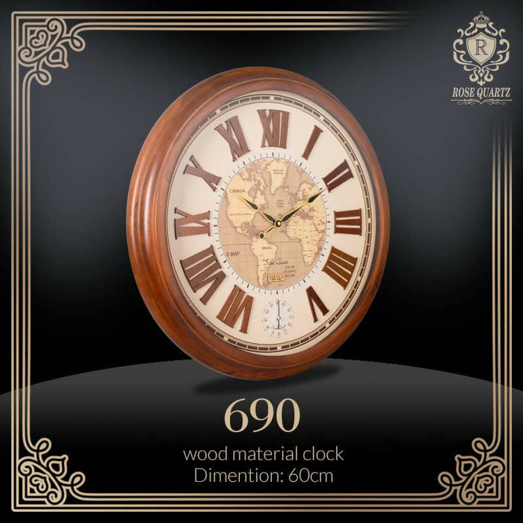 ساعت دیواری از برند ورتیک 690 چوبی اصل