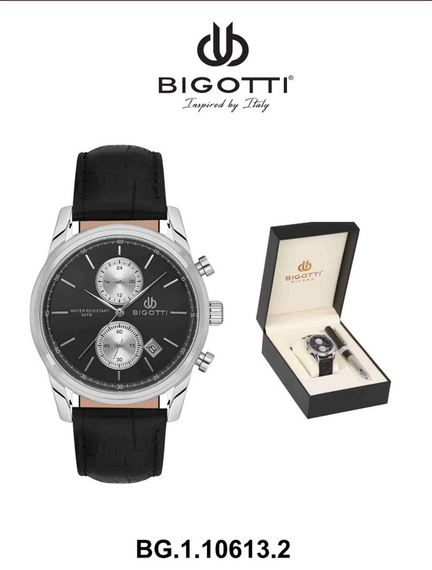 ساعت مچی بهمراه باکس هدیه دار bg.1.10613-2 bigotti