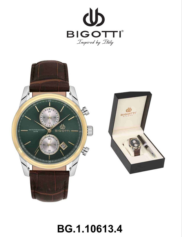 ساعت مچی بهمراه باکس هدیه دار bg.1.10613-4 bigotti
