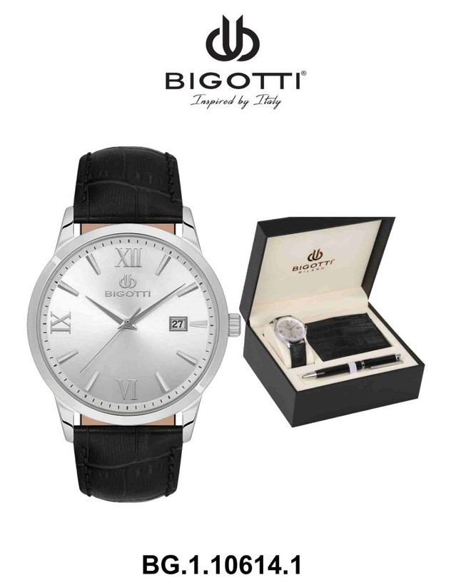 ساعت مچی بهمراه باکس هدیه دار bg.1.10614-1 bigotti