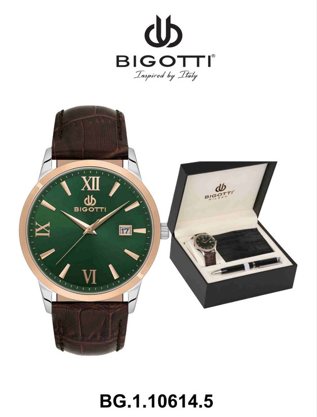 ساعت مچی بهمراه باکس هدیه دار bg.1.10614-5 bigotti