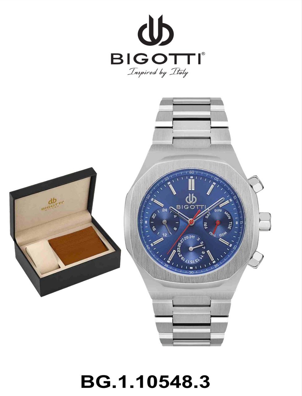 ساعت مچی bigotti با جعبه کادویی    bg.10548.3
