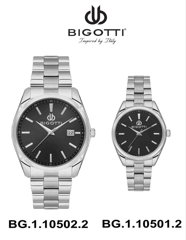 ساعت bigotti زنانه و مردانه (ست) bg.1.10502.2 & bg.1.10501.2