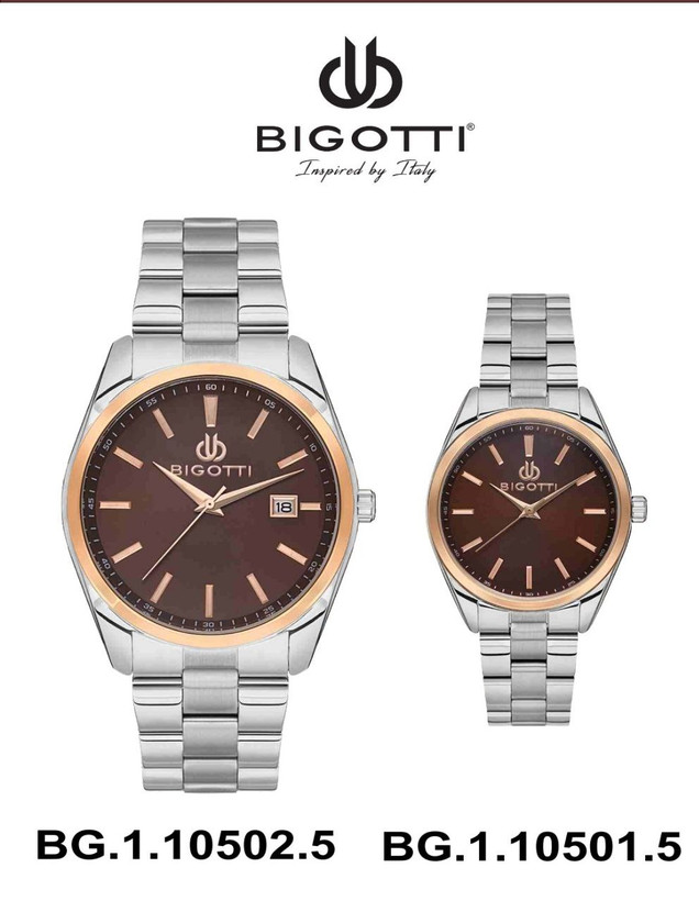 ساعت bigotti زنانه و مردانه (ست) bg.1.10502.5& bg.1.10501.5