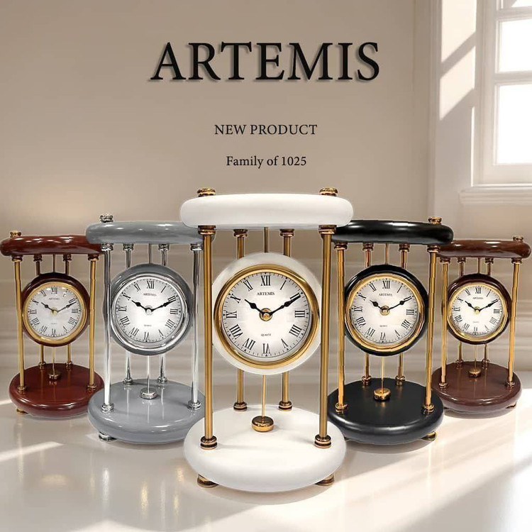 ساعت رومیزی از برند ارتمیس 1025 artemis فلزی