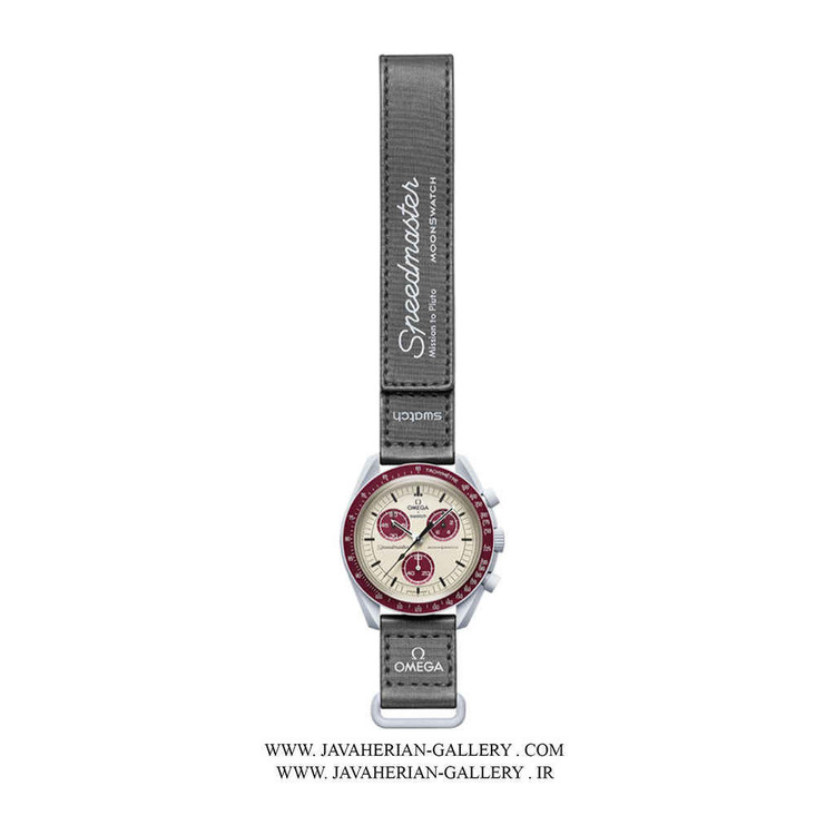 ساعت امگا سواچ مدل ما موریت پولوتون بند رابر Omega Swatch polotn