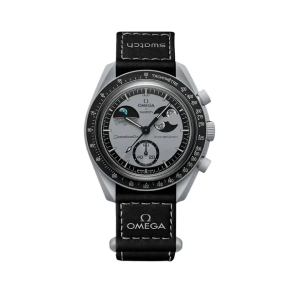 ساعت امگا سواچ مدل ما موریت اورانوس بند رابرOmega Swatch Earth phase